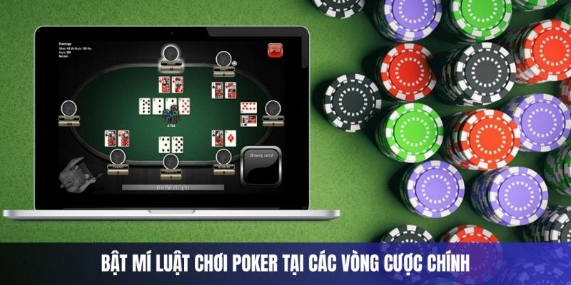 Bật mí luật chơi Poker tại các vòng cược chính