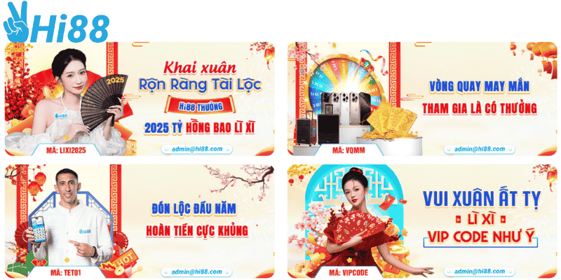 Khuyến mãi Hi88 Chào xuân Ất Tỵ ngập tràn thưởng lớn